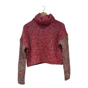 ONLY reversible (front to back) soft knit slight crop turtleneck sweate…